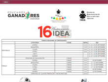 Tablet Screenshot of aniversario.idea.gob.mx